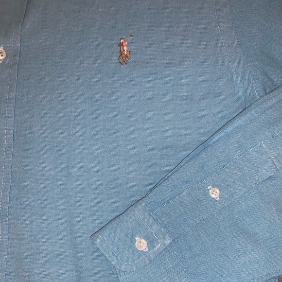❌❌SOLD❌❌RALPH LAUREN MEN’S SLIM FIT STRETCH OXFORD LONG SLEEVE BUTTON SHIRT - Picture 6 of 8